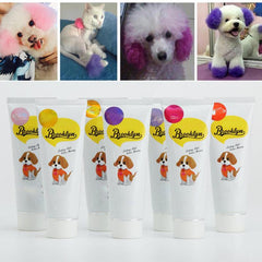 80g Semi Permanent Pet Dye Cream High Pigmented Colorful Dog Hair Bright Color