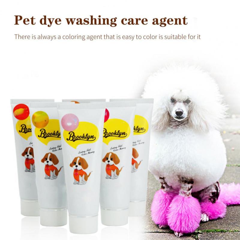 80g Semi Permanent Pet Dye Cream High Pigmented Colorful Dog Hair Bright Color