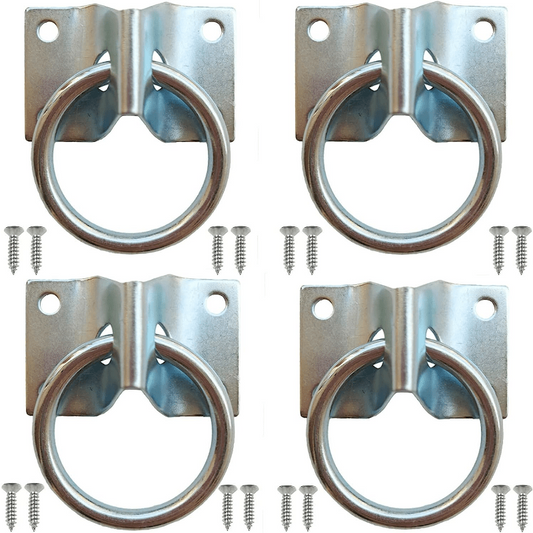 4pcs Heavy Duty Wall Mount Hitching Ring Hooks for Horse Stall Stable