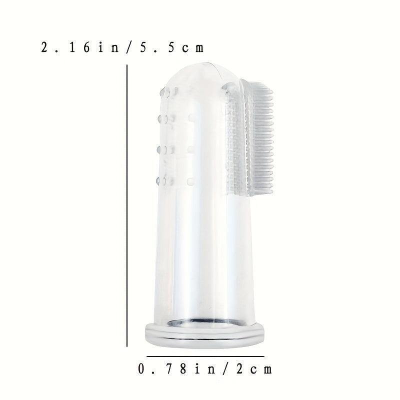 2pcs Finger Cover Pet Toothbrushes For Cat And Dog