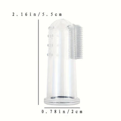 2pcs Finger Cover Pet Toothbrushes For Cat And Dog
