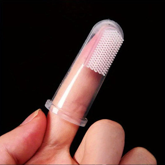 2pcs Finger Cover Pet Toothbrushes For Cat And Dog