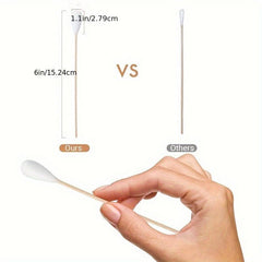 100/200 Large Cotton Swabs w/Bamboo Handle Dog Ear Cleaning