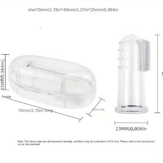 Soft Silicone Finger Toothbrush for Dogs - Tartar Removal & Teeth Cleaning