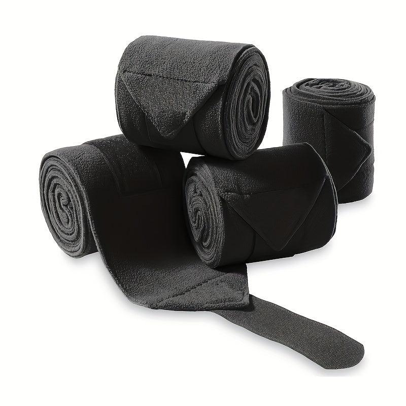 4pcs Horse Protective Gears Leg Protect Bandage Fleece Hoof