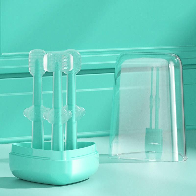 3pcs Silicone Toothbrush Set for Dogs Cats Dental Care