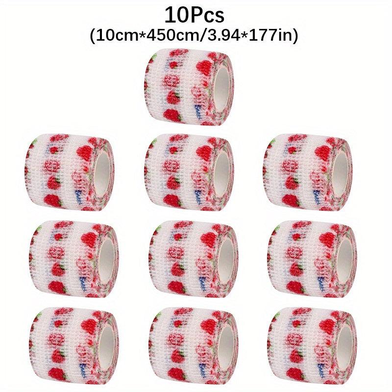 10pcs Carton Patterned Bandage for Pet Wound Care & Protection
