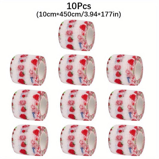 10pcs Carton Patterned Bandage for Pet Wound Care & Protection