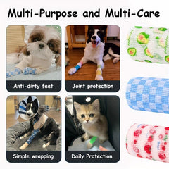 10pcs Carton Patterned Bandage for Pet Wound Care & Protection
