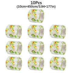 10pcs Carton Patterned Bandage for Pet Wound Care & Protection