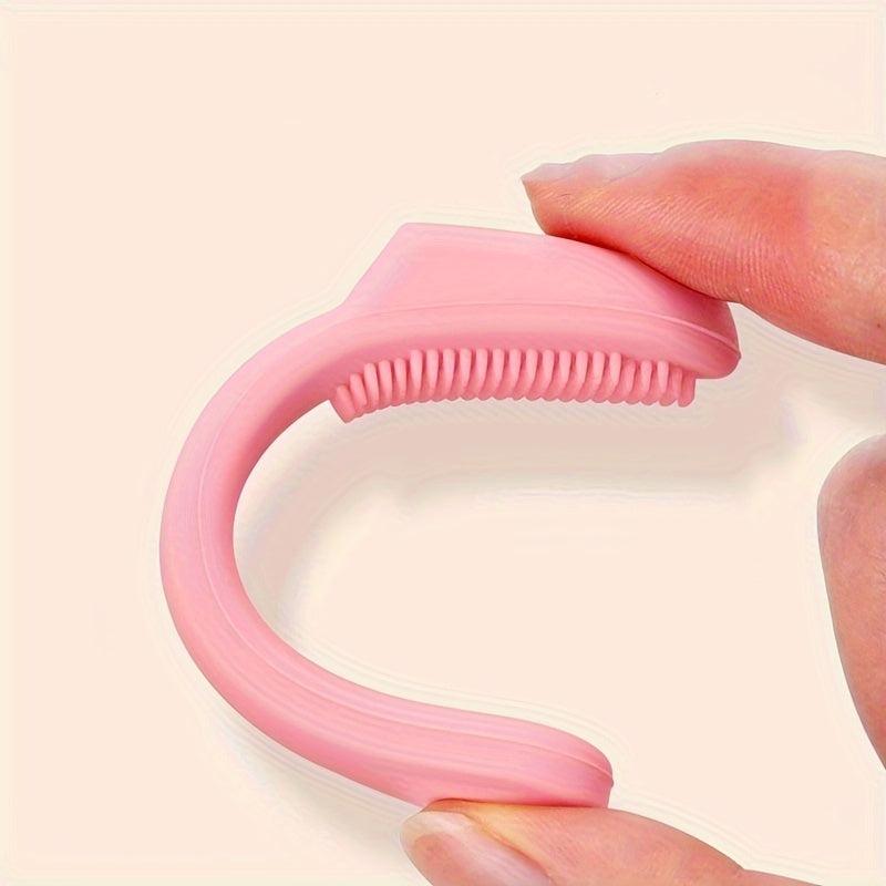 Silicone Dog Finger Toothbrush with Handle Pet Cleaning