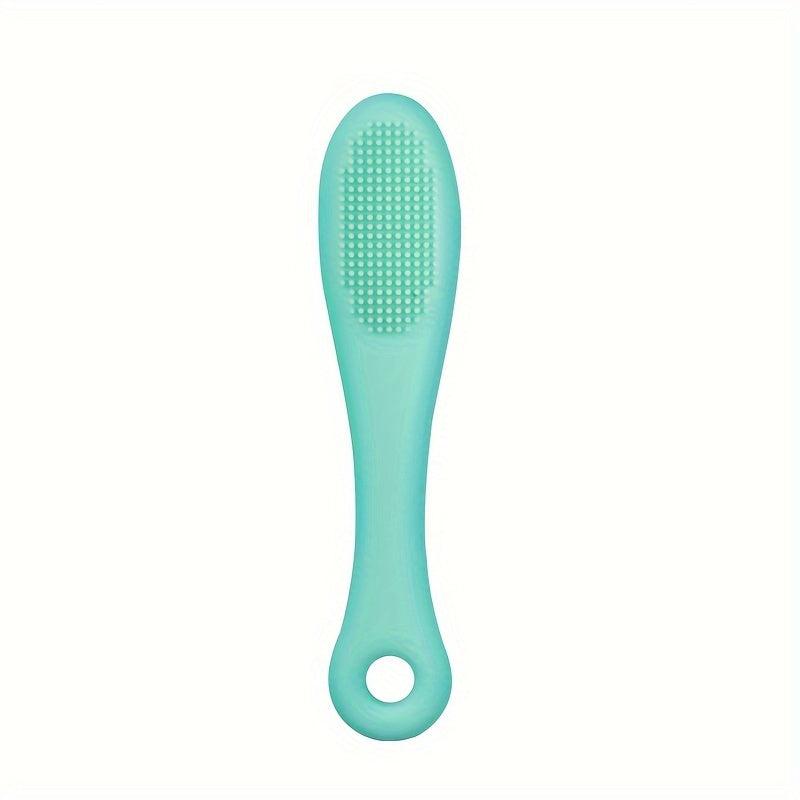 Silicone Dog Finger Toothbrush with Handle Pet Cleaning