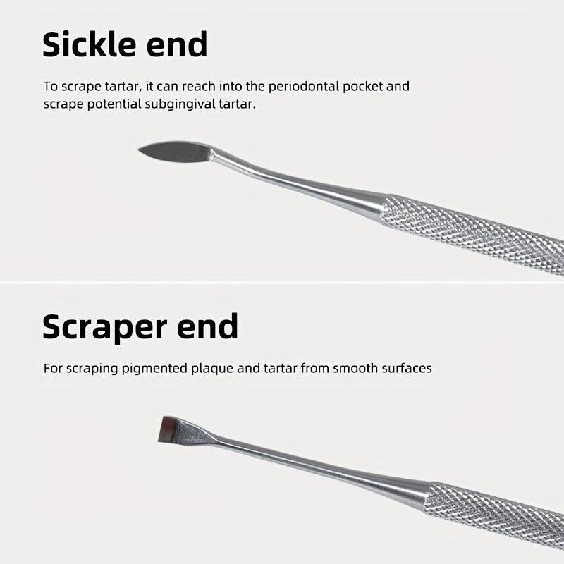 Double Headed Pets Teeth Cleaning Tool Stainless Steel