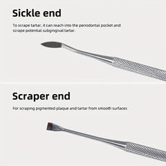 Double Headed Pets Teeth Cleaning Tool Stainless Steel