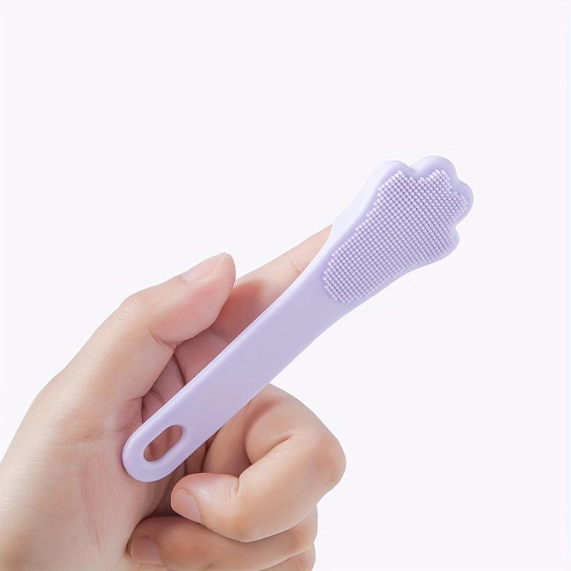1pc 3pcs Paw Shaped Pet Toothbrush - Soft Silicone Dog Dental Cleaning Brush