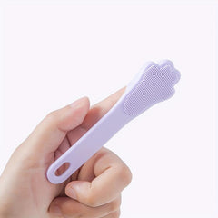 1pc 3pcs Paw Shaped Pet Toothbrush - Soft Silicone Dog Dental Cleaning Brush