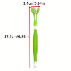 Three-Headed Dog Toothbrush for Cleaning Teeth and Freshening Breath