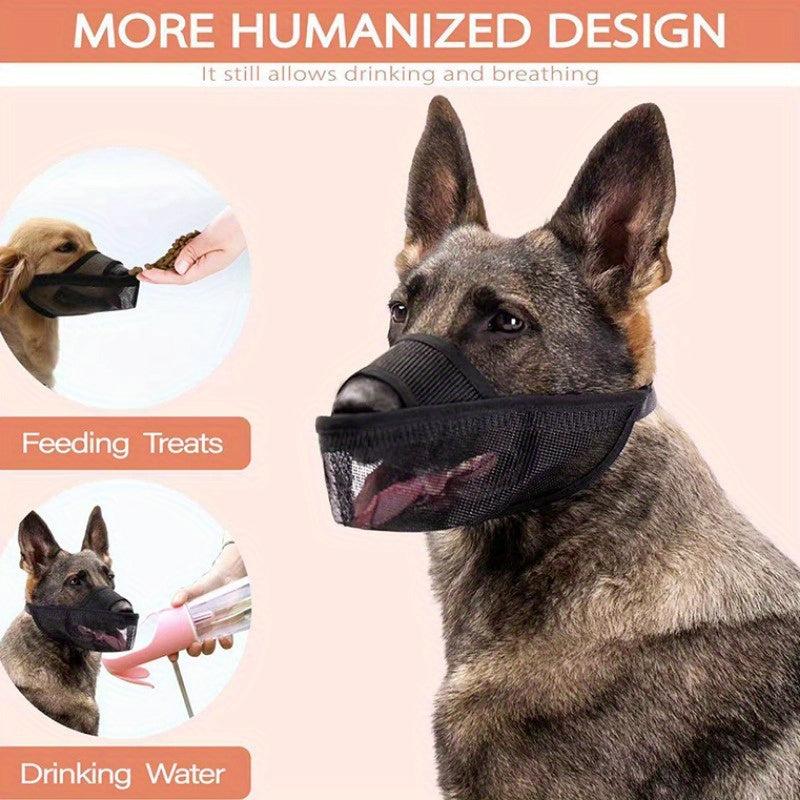 Adjustable Dog Muzzle Mesh Breathable Anti Biting