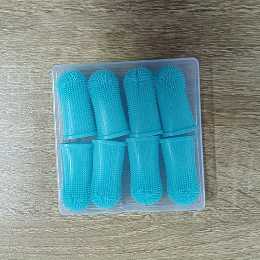 Silicone Pet Toothbrush Soft Dog Finger Brush Dental Care Accessories