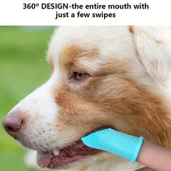 Silicone Pet Toothbrush Soft Dog Finger Brush Dental Care Accessories