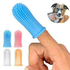 Silicone Pet Toothbrush Soft Dog Finger Brush Dental Care Accessories