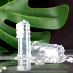 Flexible Pet Toothbrush Soft Bristle Cat Finger Toothbrush with Storage Box