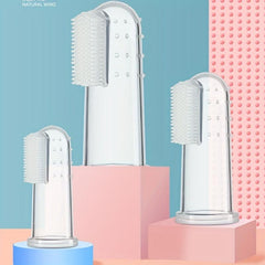 Flexible Pet Toothbrush Soft Bristle Cat Finger Toothbrush with Storage Box
