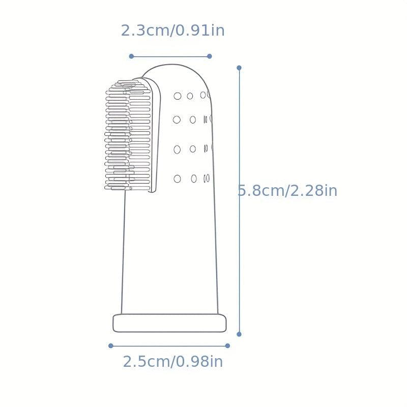 Flexible Pet Toothbrush Soft Bristle Cat Finger Toothbrush with Storage Box
