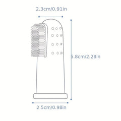 Flexible Pet Toothbrush Soft Bristle Cat Finger Toothbrush with Storage Box