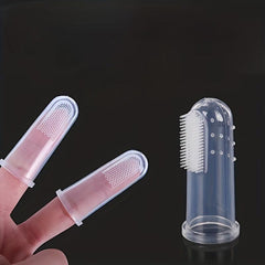 Flexible Pet Toothbrush Soft Bristle Cat Finger Toothbrush with Storage Box