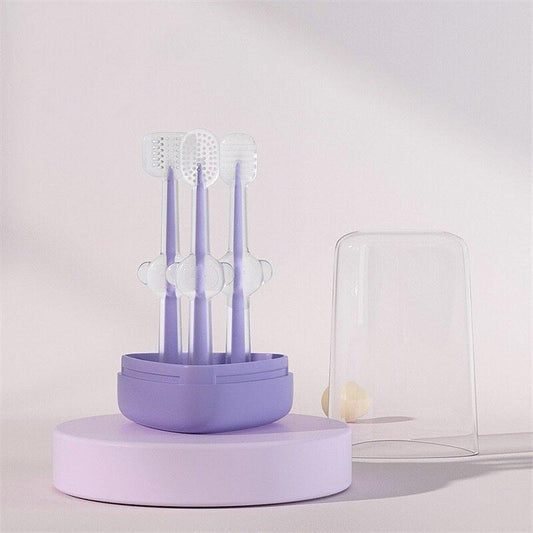3pcs Silicone Toothbrush Set for Dogs & Cats Dental Care