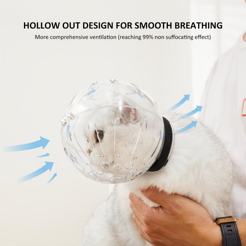 Transparent Breathable Pet Cat Muzzle Anti-bite Anti-scratch Headgear