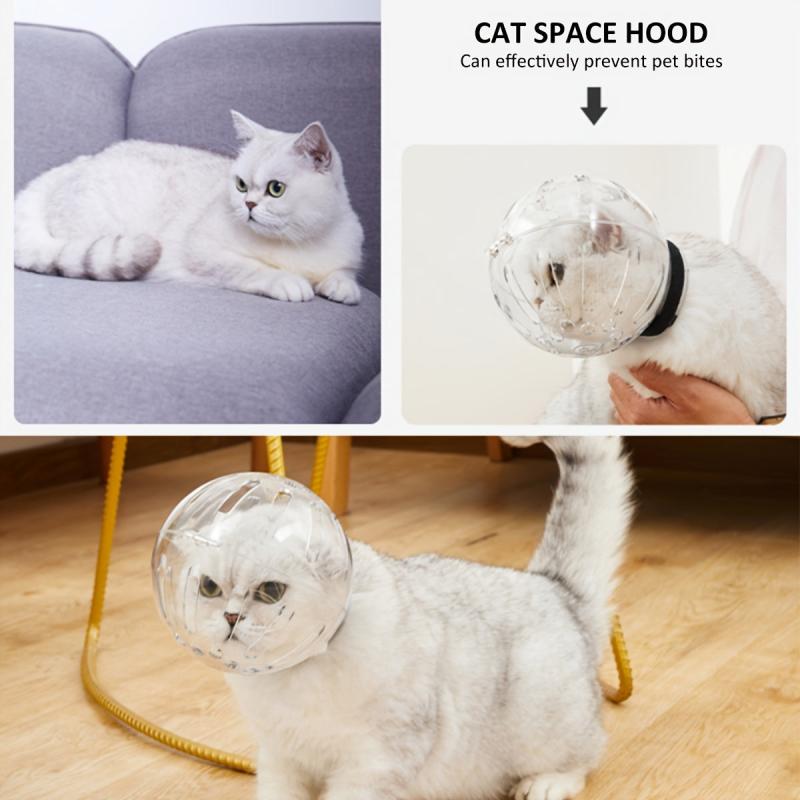 Transparent Breathable Pet Cat Muzzle Anti-bite Anti-scratch Headgear