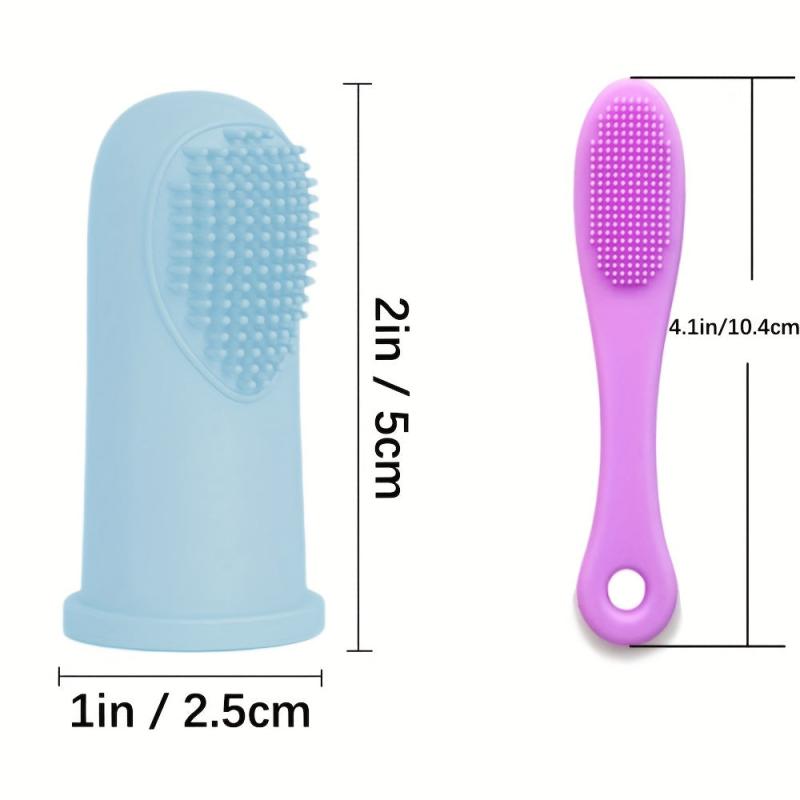 5pcs Dog Toothbrush Finger Set with Eye and Chin Cleaning Tool