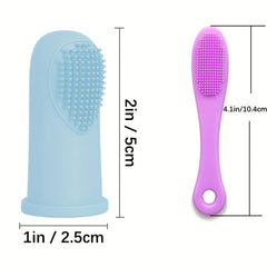 5pcs Dog Toothbrush Finger Set with Eye and Chin Cleaning Tool