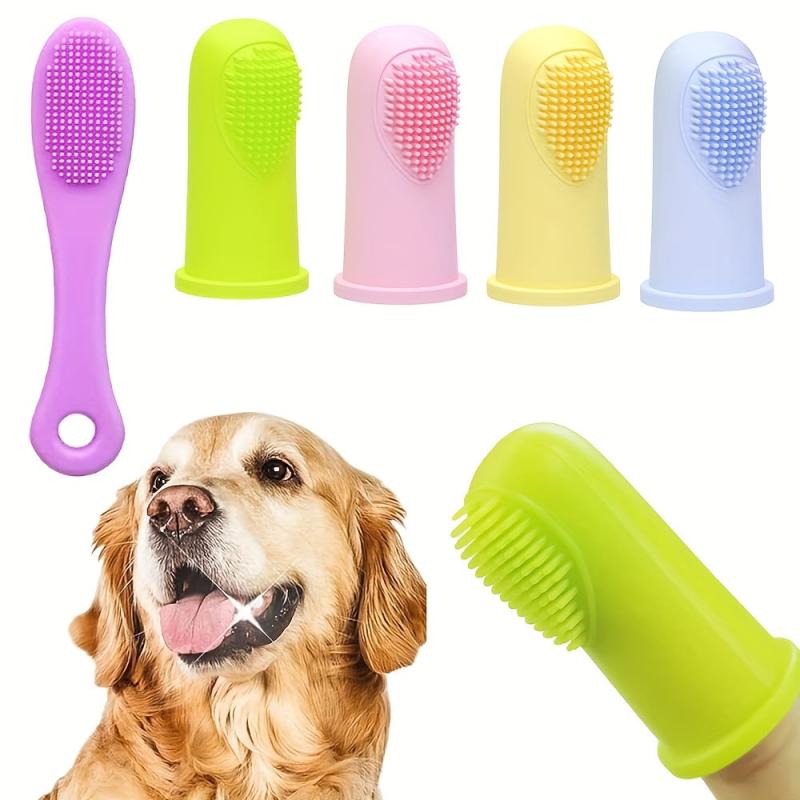 5pcs Dog Toothbrush Finger Set with Eye and Chin Cleaning Tool