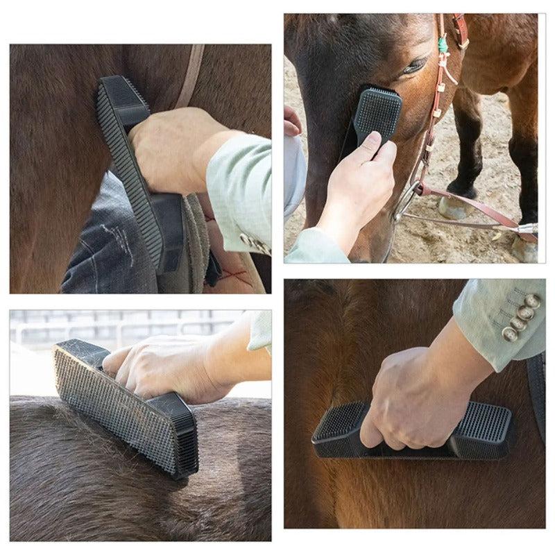 Pro Horse Grooming Massage Kit Pet Neat Comb Shedding Hair Face Cleaning