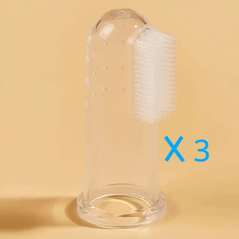 Pet Finger Toothbrush 3 Pack Dogs Cats Teeth Cleaning Supplies