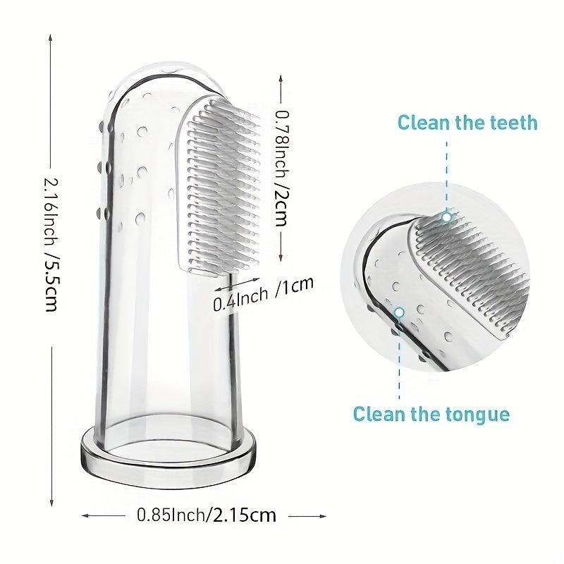 Pet Finger Toothbrush 3 Pack Dogs Cats Teeth Cleaning Supplies