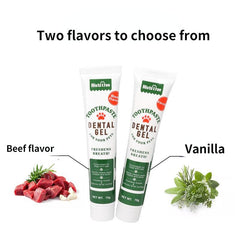 Pet Toothpaste Toothbrush Set - Dog Oral Cleaning Supplies