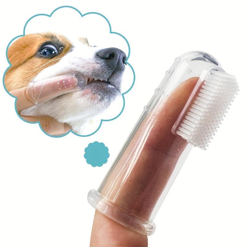 Silicone Fingertip Pet Toothbrush For Dog & Cat