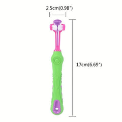 Three Headed Dog Toothbrush Soft Bristle Pet Teeth Cleaning Brush