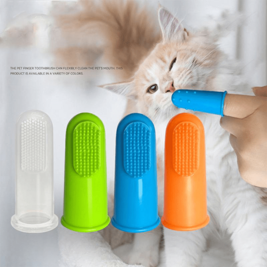 Pet Finger Toothbrushes Dental Care Dogs Cats Grooming