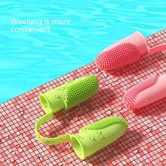 Pet Double Finger Toothbrush Soft Bristle Dog Toothbrush