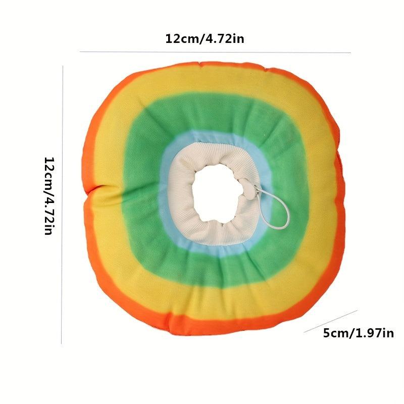 Rainbow Waterproof Cat Cone Collar Anti Bite Wound Healing Protective Collar
