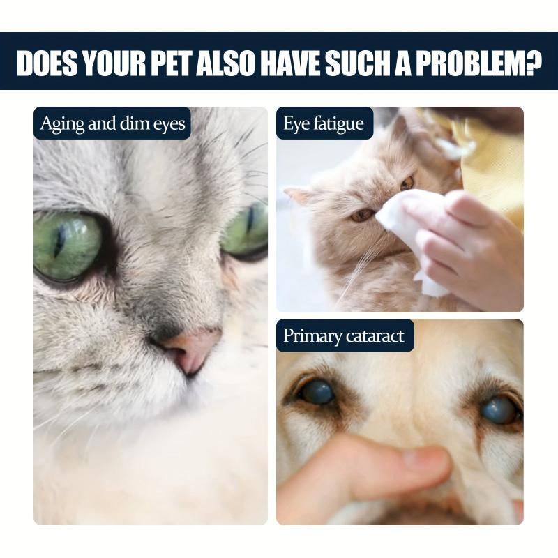 Dog Eye Drops for Tear Marks & Itching, Pet Eye Drops for Cats & Dogs