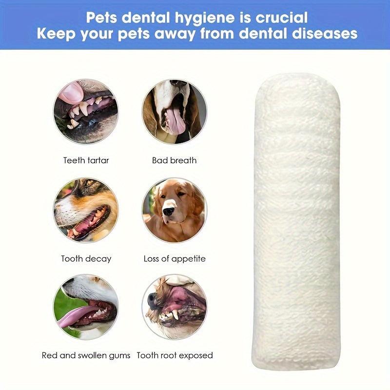 Dog Finger Toothbrush Pet Finger Brush For Teeth Cleaning