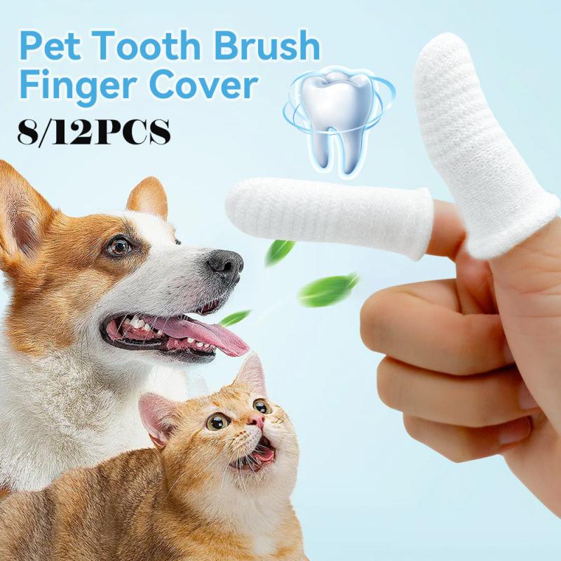 Two Finger Brushing Finger Cots Pets Care Accessories