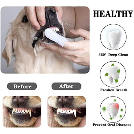 Dog Finger Toothbrushes Pack - Oral Cleaning for Dog Cats
