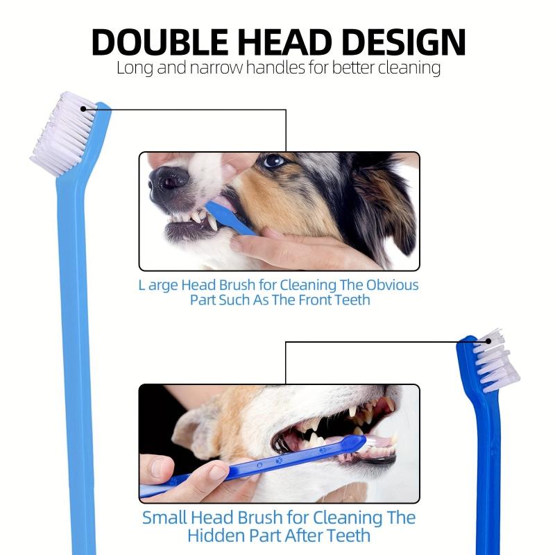 Double Heads Dog Toothbrush Teeth Cleaning Bad Breath Care Tooth Brush